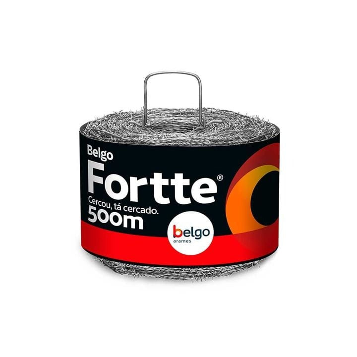 Arame Farpado Galvanizado Fortte 350kgf 1,6mm 500m Belgo